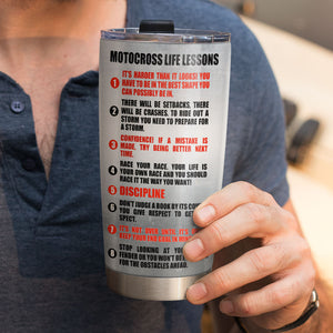 Motocross Life Lessons - Personalized Tumbler Cup - Tumbler Cup - GoDuckee