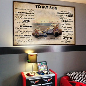 Dirt Track Racing - Personalized Father & Son Poster - To My Son - Poster & Canvas - GoDuckee