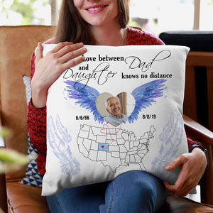 Personalized Gifts For Family, Love Know no distance Custom Photo Pillow - Pillow - GoDuckee