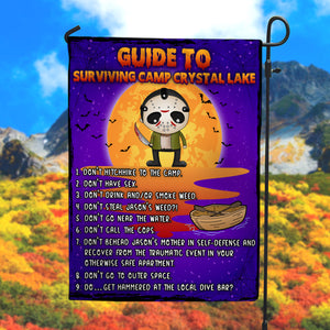 Personalized Gifts Flag Ideas For Camping, Guide to Surviving Camp Crystal Lake Garden Flag - Flag - GoDuckee