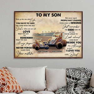 Dirt Track Racing - Personalized Father & Son Poster - To My Son - Poster & Canvas - GoDuckee