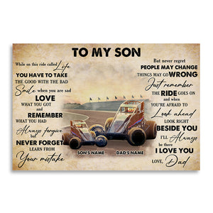 Dirt Track Racing - Personalized Father & Son Poster - To My Son - Poster & Canvas - GoDuckee