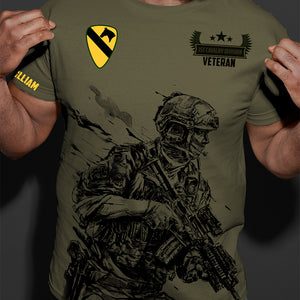 Personalized Veteran All Over Print Shirt - Custom Military Unit - I Was A Soldier I Am A Soldier - AOP Products - GoDuckee
