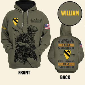 Personalized Veteran All Over Print Shirt - Custom Military Unit - I Was A Soldier I Am A Soldier - AOP Products - GoDuckee