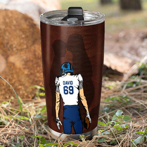 American Football A Football Mom Who Believed In Him First, Personalized Tumbler - Tumbler Cup - GoDuckee