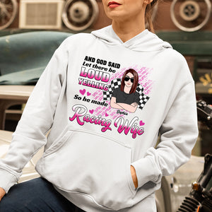 Personalized Gifts Ideas For Racing Girl And god said let there be loud yelling Custom Shirts - Shirts - GoDuckee