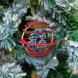Personalized Christmas Family 3D Dual Spiral Ornament, Christmas Tree Decor - Ornament - GoDuckee