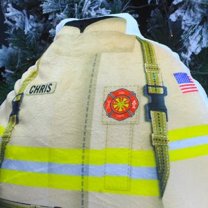 Personalized Firefighter Uniform Pillow - Custom Logo, Name - Pillow - GoDuckee