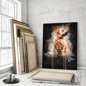Custom Pet Wall Art , Love Family, Pet Painting 01 - Poster & Canvas - GoDuckee