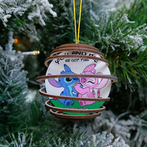 Personalized Couple Dog Cartoon Character Spiral Ornament, SORMHC, Personalized 3D Dual Spiral Ornament - Ornament - GoDuckee