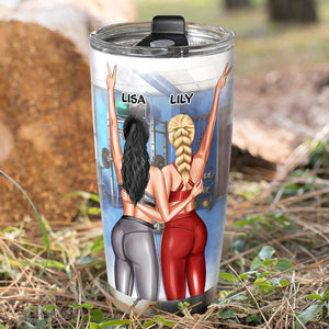 Personalized Gym Bestie Tumbler - Friends That Sweat Together Stay Together GYM2104 - Tumbler Cup - GoDuckee