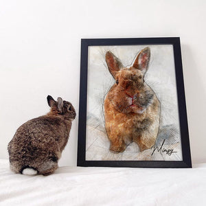 Custom Pet Photo Poster - Drawing Art - Poster & Canvas - GoDuckee