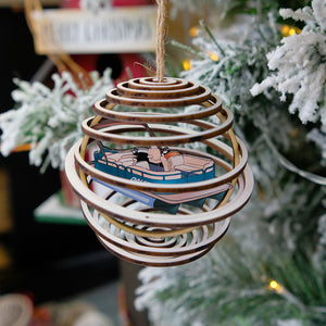 Personalized Pontoon 3D Dual Spiral Ornament, Christmas Gift For Pontoon Lovers - Ornament - GoDuckee
