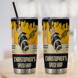 Personalized Racing Tumbler, Spark Plugs Checking & Cleaning - Tumbler Cup - GoDuckee