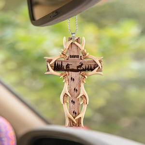 Deer Hunting, Personalized Flat Car Ornament - Ornament - GoDuckee