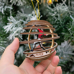 Personalized Baseball Player Pose Ornament, Christmas Tree Decor - Ornament - GoDuckee