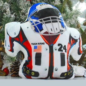 Helmet & Shoulder Pad - Custom Shape Pillow - Gift For Football Player - Pillow - GoDuckee