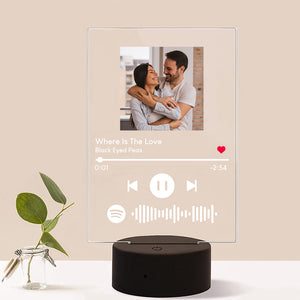 Personalized Rectangle Led Night Light - Gift for Family and Couples - Led Night Light - GoDuckee