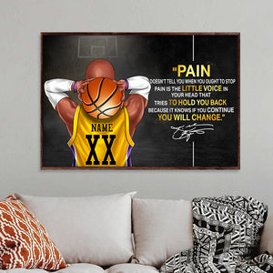 Personalized Basketball Player Poster - If You Continue You Will Change - Poster & Canvas - GoDuckee