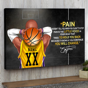 Personalized Basketball Player Poster - If You Continue You Will Change - Poster & Canvas - GoDuckee