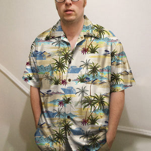 Warning We Bought The Drink Package - Personalized Cruise Hawaiian Shirt - Summer Gift For Friends - Coconut Tree Pattern - Hawaiian Shirts - GoDuckee