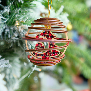 Personalized Christmas Family 3D Dual Spiral Ornament, Christmas Tree Decor - Ornament - GoDuckee