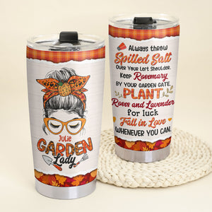 Personalized Gardening Lover Tumbler, Fall In Love Whenever You Can - Tumbler Cup - GoDuckee