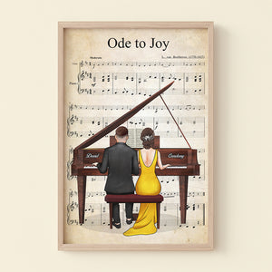 Personalized Piano Couple Poster - The Name Of The Song - Ode To Yoy - Poster & Canvas - GoDuckee