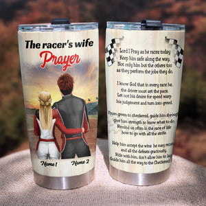 Personalized Racing Coupler Tumbler - The Racer's Wife Prayer - Tumbler Cup - GoDuckee