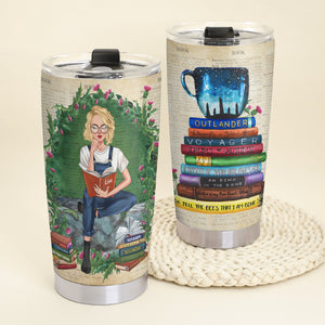 Personalized Outlander Tumbler Cup - Just A Girl Who Loves Outlander Book Collection OLD2104 - Tumbler Cup - GoDuckee