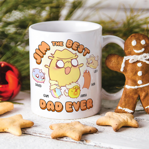 Adventuring Dad Best Dad Ever, Personalized White Mug, Gift for Dad - Coffee Mug - GoDuckee