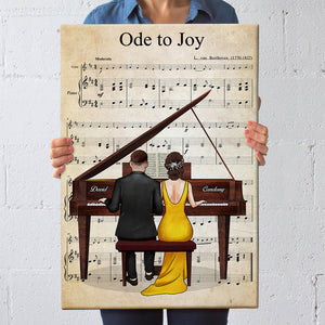 Personalized Piano Couple Poster - The Name Of The Song - Ode To Yoy - Poster & Canvas - GoDuckee