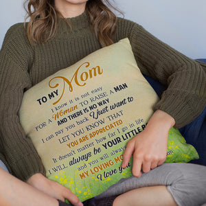 Elephant Mother's Day Gift, To My Mom Personalized Square Pillow - Pillow - GoDuckee