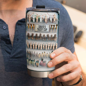 Personalized Fishing Tumbler Cup - Fishing Lure Pattern - Tumbler Cup - GoDuckee