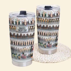 Personalized Fishing Tumbler Cup - Fishing Lure Pattern - Tumbler Cup - GoDuckee