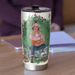 Personalized Book Lover Tumbler Cup - Just A Girl In Love With Her Outlander Books - Gift for Fans - Tumbler Cup - GoDuckee