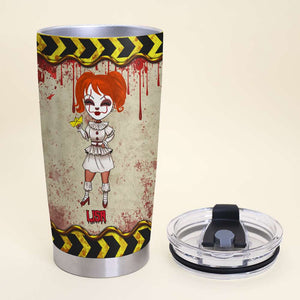 Personalized Waring Girl Tumbler - We All Float Down Here When You're Down Here You'll Float Too - Tumbler Cup - GoDuckee