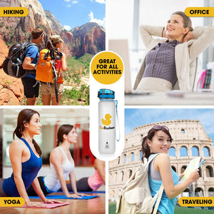 Personalized Nurse Water Tracker Bottle - She Works Willingly With Her Hands - Water Bottles - GoDuckee