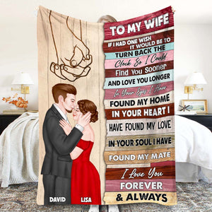 I Love You Forever And Always, Couple Kissing Blanket - Blanket - GoDuckee