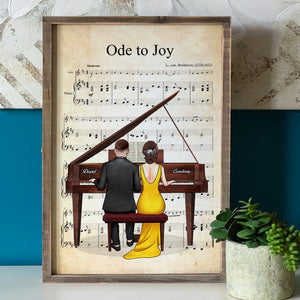 Personalized Piano Couple Poster - The Name Of The Song - Ode To Yoy - Poster & Canvas - GoDuckee