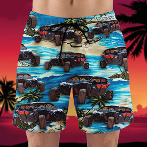 Custom UTV Hawaiian Shirt and Men Beach Shorts, Gift For UTV Lovers, Beach Pattern - Hawaiian Shirts - GoDuckee