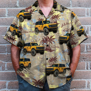 Custom Ford Bronco Hawaiian Shirt and Men Shorts, Gift For Car Lovers - Hawaiian Shirts - GoDuckee