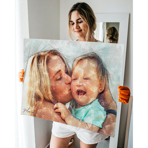 Family Mother's Day & Father's Day - Personalized Wall Art - Gift For Mom/Dad - Poster & Canvas - GoDuckee