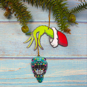 Special Hand Holding American Football Helmet Personalized Ornament - Ornament - GoDuckee