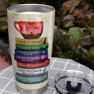 Personalized GOT Tumbler Cup - Girl Chilling Time With Books - Gift for Fans - Tumbler Cup - GoDuckee
