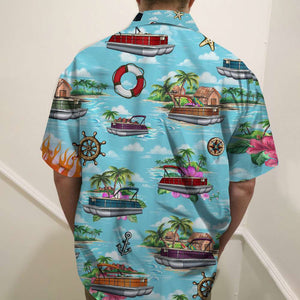 Personalized Cruising Couple Hawaiian Shirt - Don't Ask About Our Kids - Beach Pattern - Hawaiian Shirts - GoDuckee