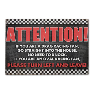 Attention Racing Doormat - If You Are A Drag Racing Fan - Checkered Pattern - Doormat - GoDuckee
