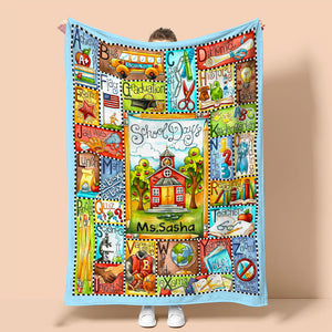 Jesus & Teacher Blanket - Custom Name - Blanket - GoDuckee