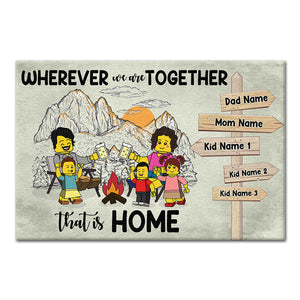 Personalized Camping Lego Family Doormat - Wherever We Are Together - Doormat - GoDuckee