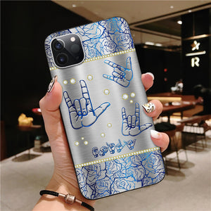 Sign Language Personalized Custom Silicone Phone Case - Phone Case - GoDuckee